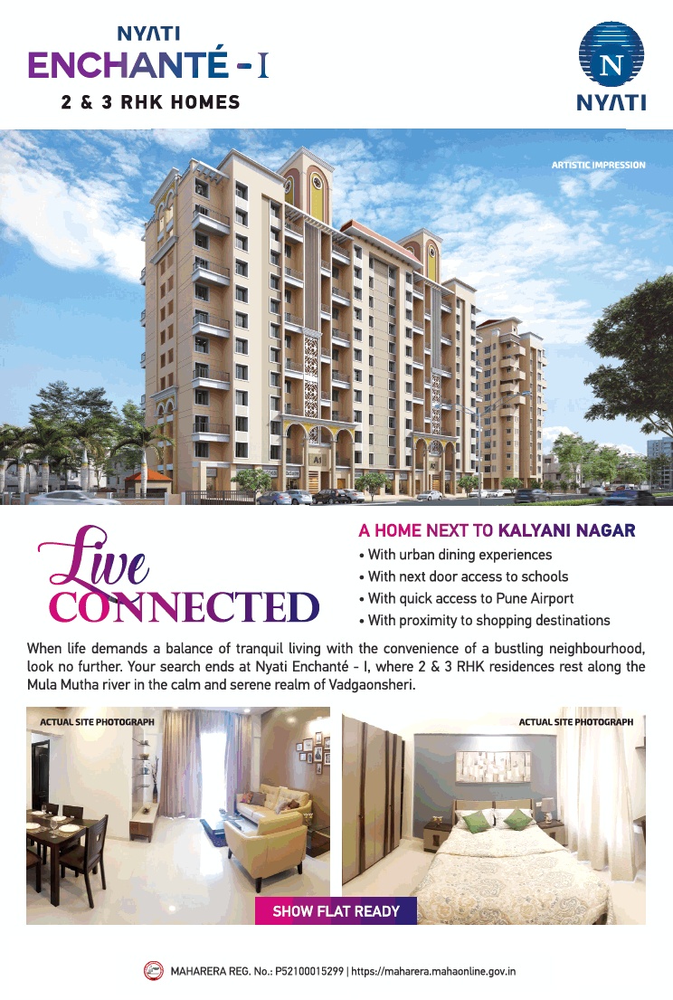 Show flat ready for visit at Nyati Enchante 1 in Pune